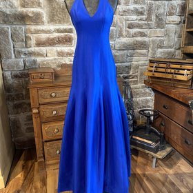 Halston Halter Ballgown with Scoop Neck