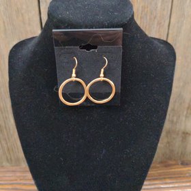 Gold Ring Artisan Earrings