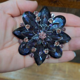 Amethyst and Pink Princess Brooch