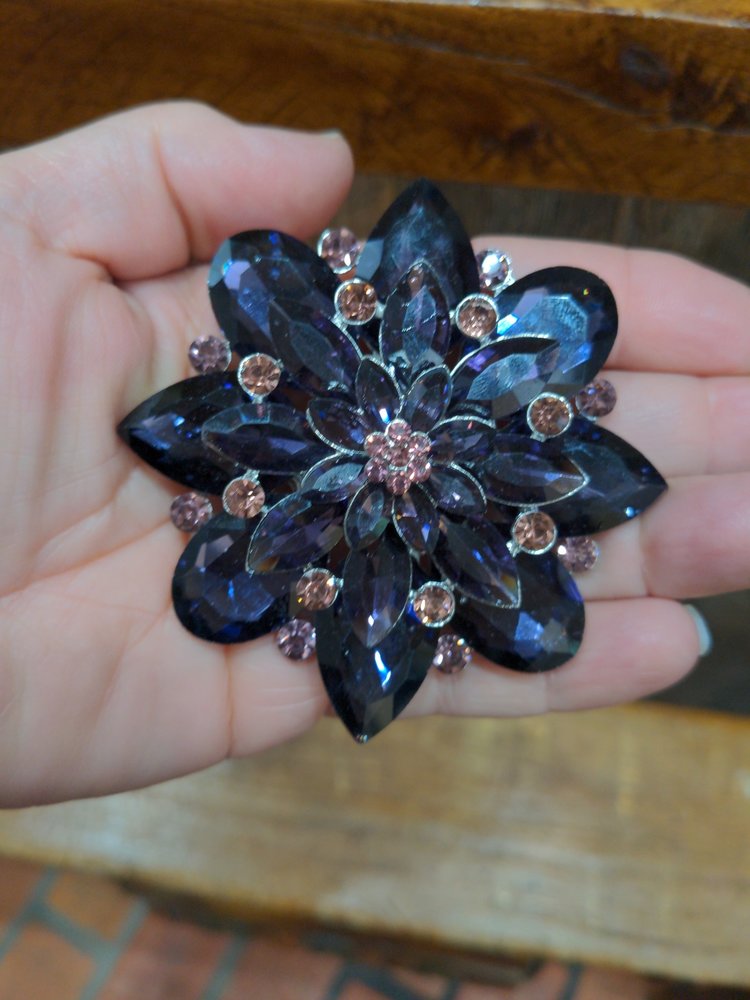 Amethyst and Pink Princess Brooch
