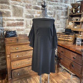 Teeze Me Black Off the Shoulder Flutter Sleeve Dress, Size 24W