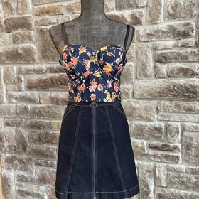 Lydia USA Navy Floral Bustier