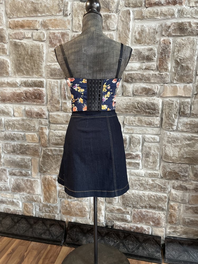 Lydia USA Navy Floral Bustier