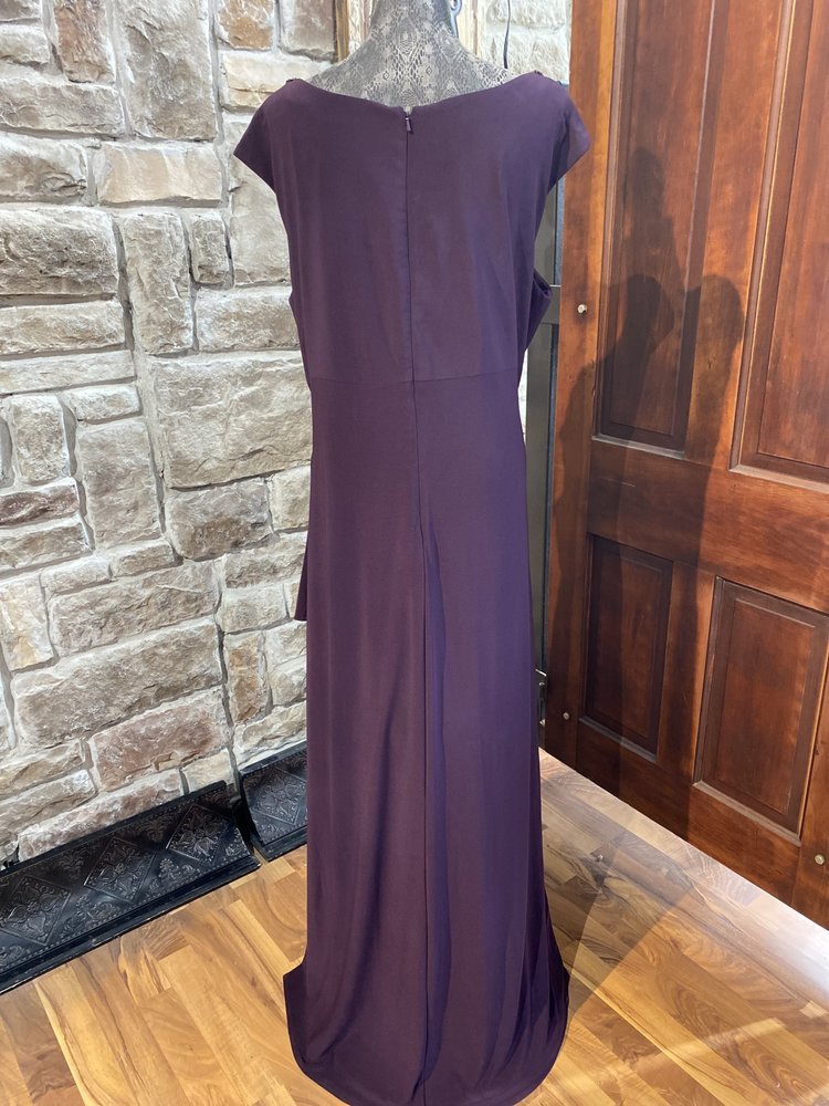 Alex Evenings Plum Jeweled Gown, Size 22W