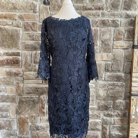 Navy All Over Lace Tea Dress, Size 22W