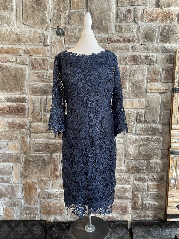 Navy All Over Lace Tea Dress, Size 22W