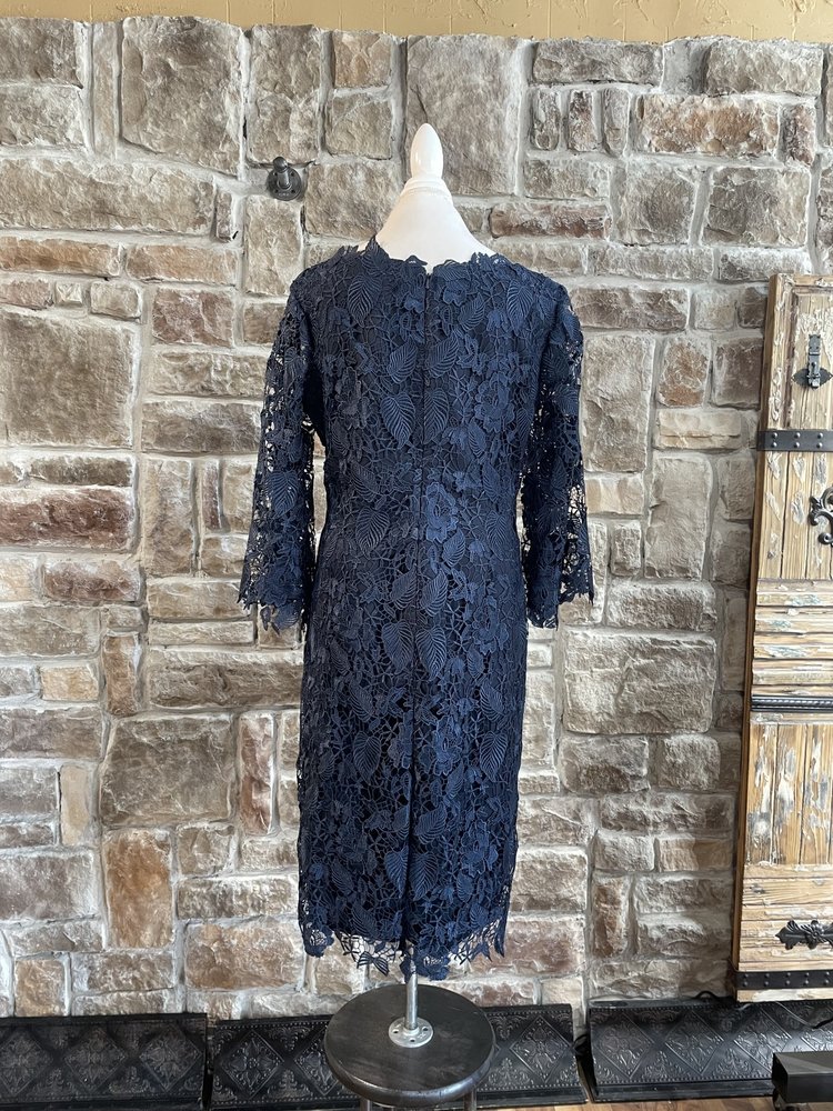 Navy All Over Lace Tea Dress, Size 22W