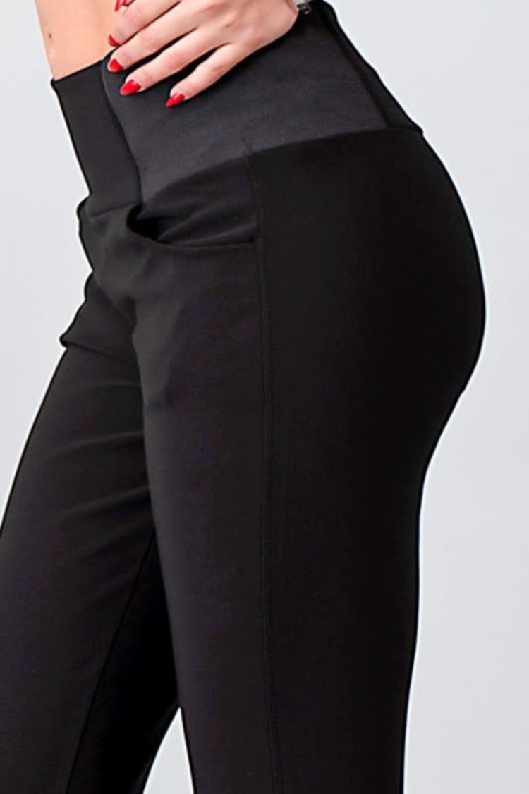 LA 12St Black Spandex Leggings