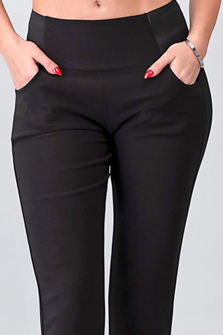 LA 12St Black Spandex Leggings