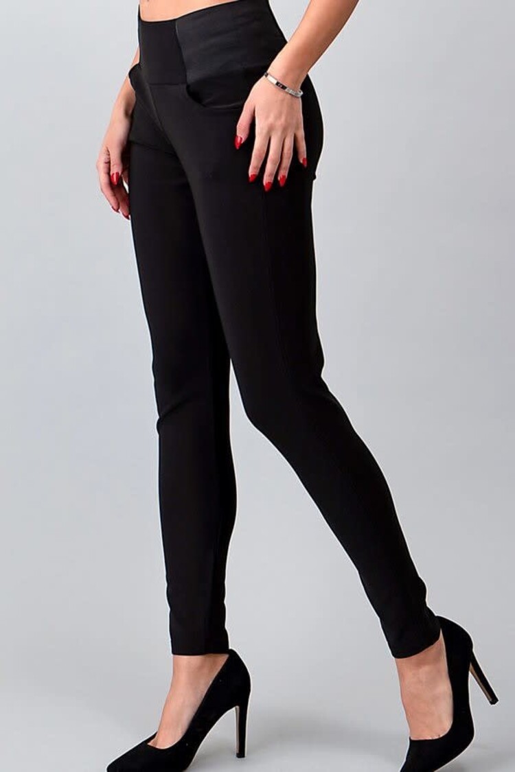 LA 12St Black Spandex Leggings