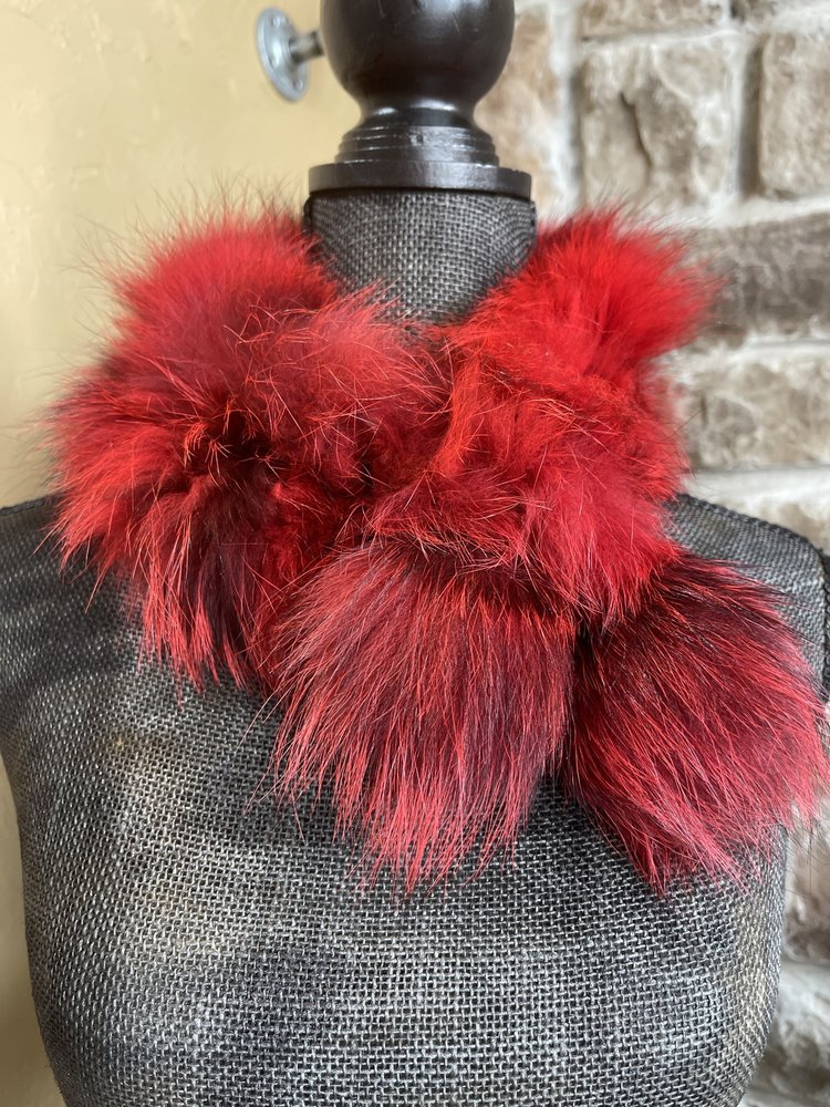 Scarf Red Dyed Fox
