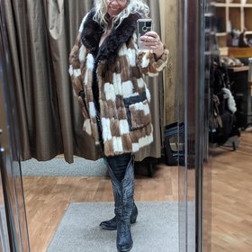 Funky Fun Mink Jacket, Size M