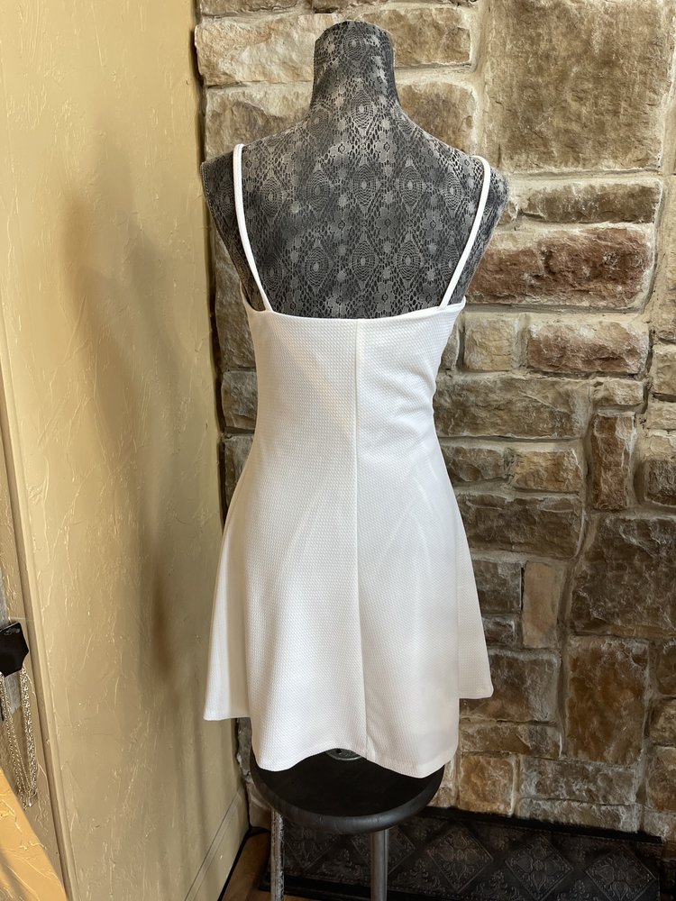 Aqua White Spaghetti Strap Dress Size L