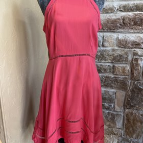 Aqua Coral Halter Sundress Size L