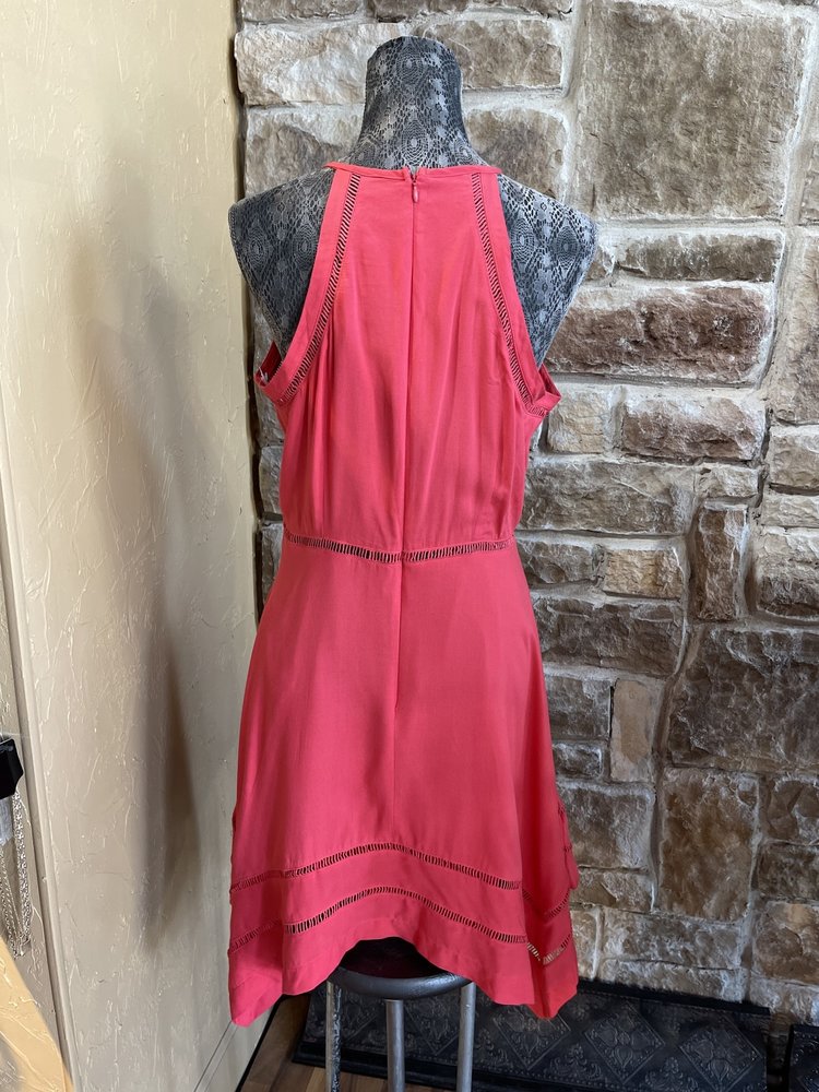 Aqua Coral Halter Sundress Size L