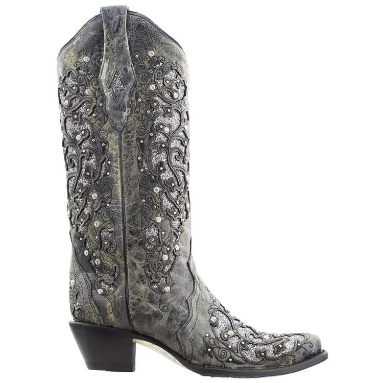 Corral Boots A3672 Glitter Inlay and Crystals