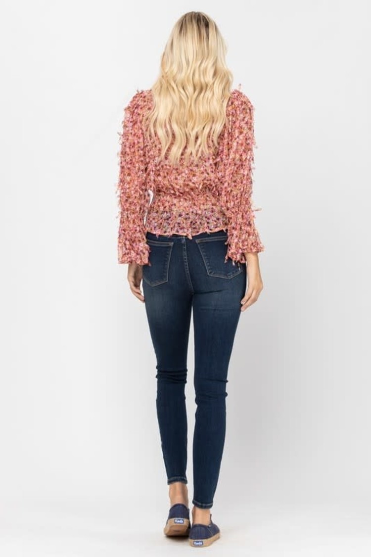 Judy Blue Dark Blue Denim Front Seam Skinny Jeans