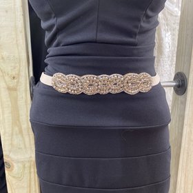 Tan Jeweled Belt Size S