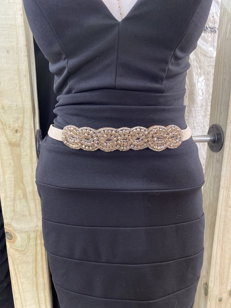 Tan Jeweled Belt Size S
