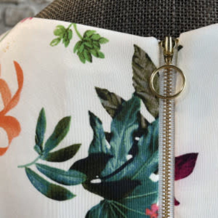 Ivory Floral Sundress with Flounce Hem