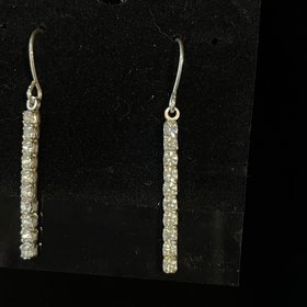 Silver Bling Line Earrings