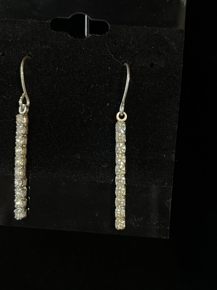 Silver Bling Line Earrings