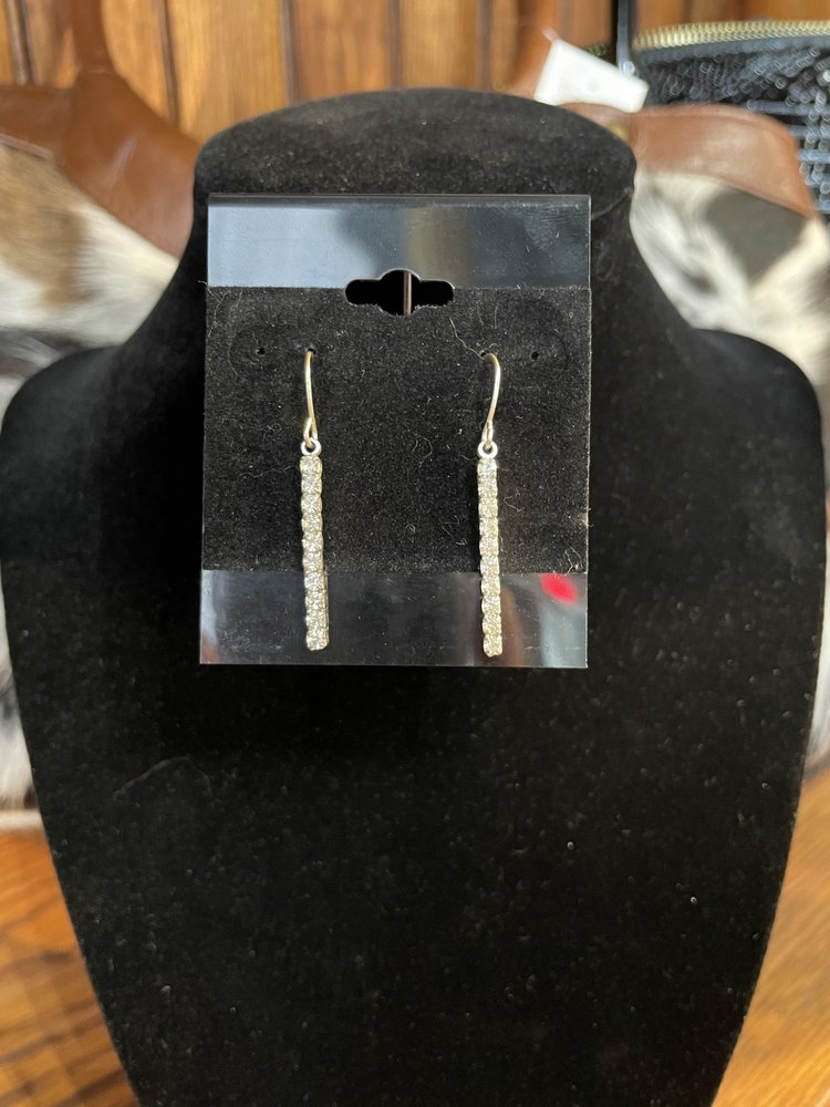 Silver Bling Line Earrings