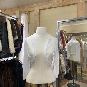 La Scala White Sheer Bolero Jacket
