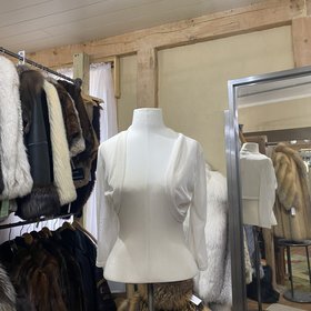 La Scala Ivory Sheer Bolero Jacket