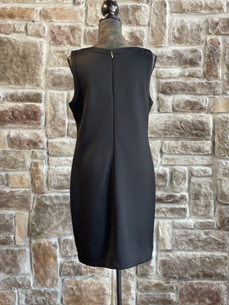 Thalia Sodi Black and Blue Patterned Dress, Size XL