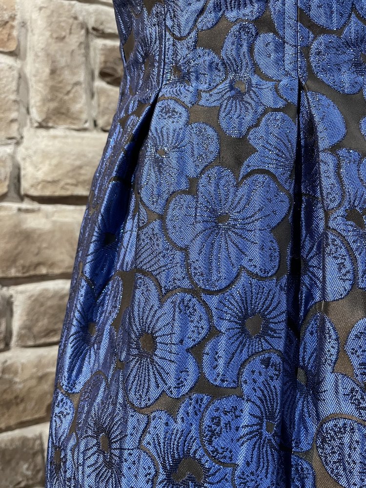 Nine West Cobalt Blue Brocade Dress with Pockets