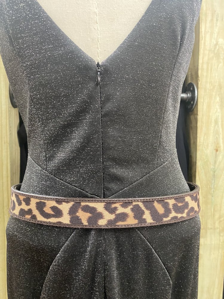 Cheetah Print and Silver Belt, Size M