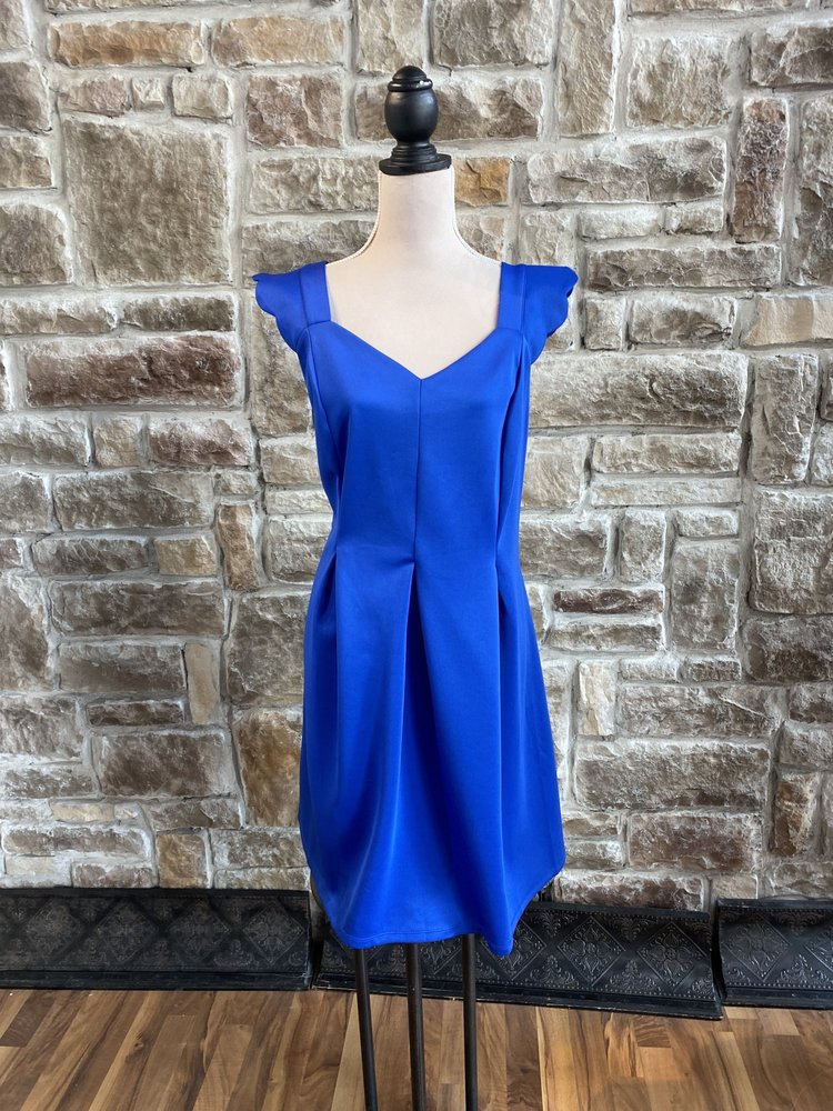 Monteau Royal Blue Fit & Flare Dress, Size 1X
