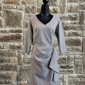 Betsey Johnson Black and White Micro Houndstooth Dress, Size 16W