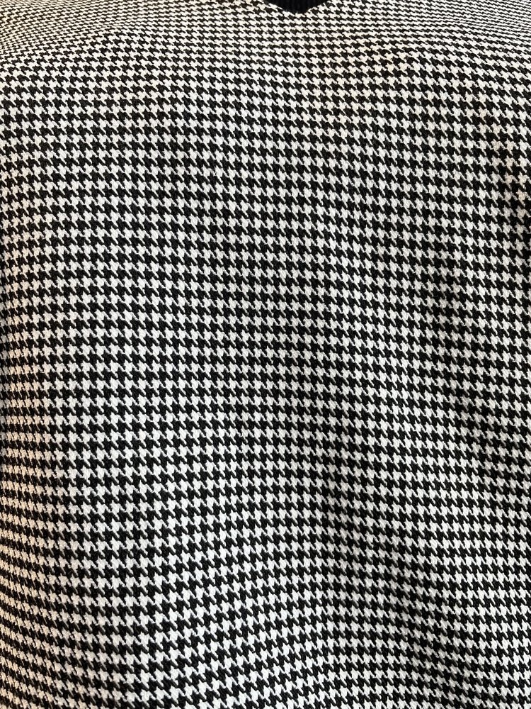 Betsey Johnson Black and White Micro Houndstooth Dress, Size 16W