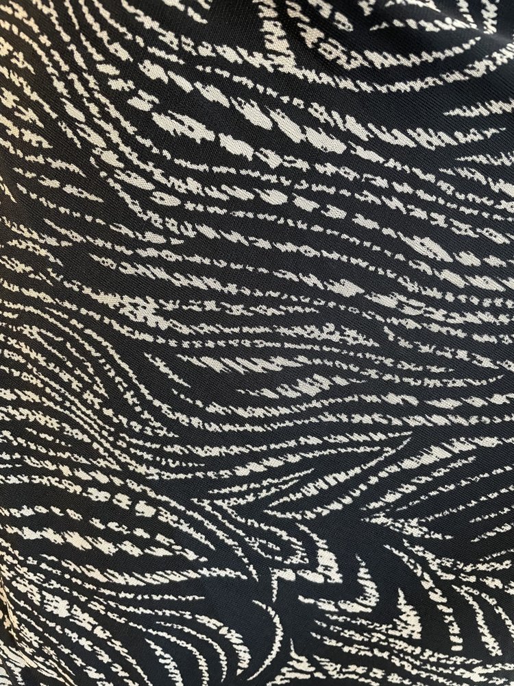 Connected Apparel Black Sheath with Zebra Print Jacket, Size 22W