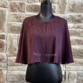Calvin Klein Purple Jeweled Cover Up, Size XL