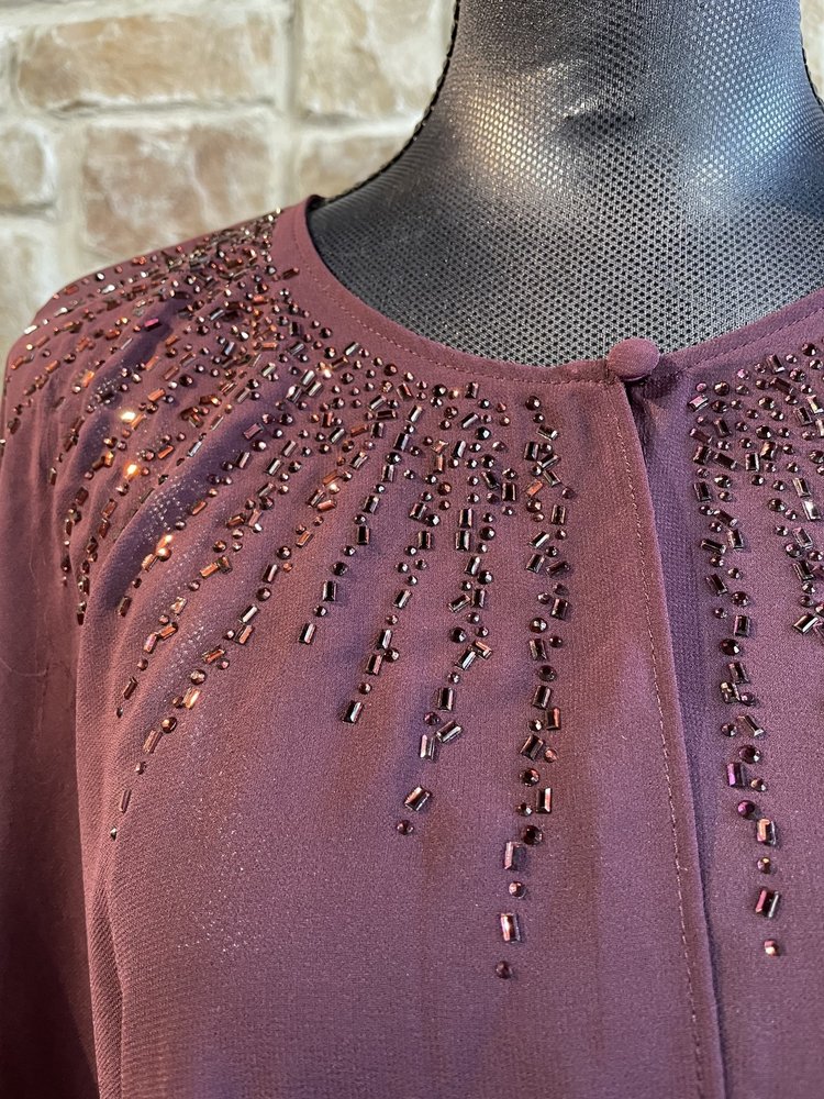 Calvin Klein Purple Jeweled Cover Up, Size XL