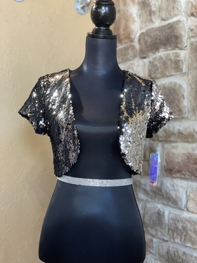 BCX Two Sided Sequin Bolero