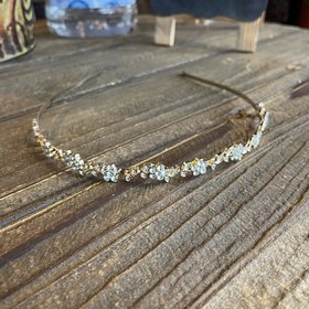 Gold Mini Sparkle Flower Headband