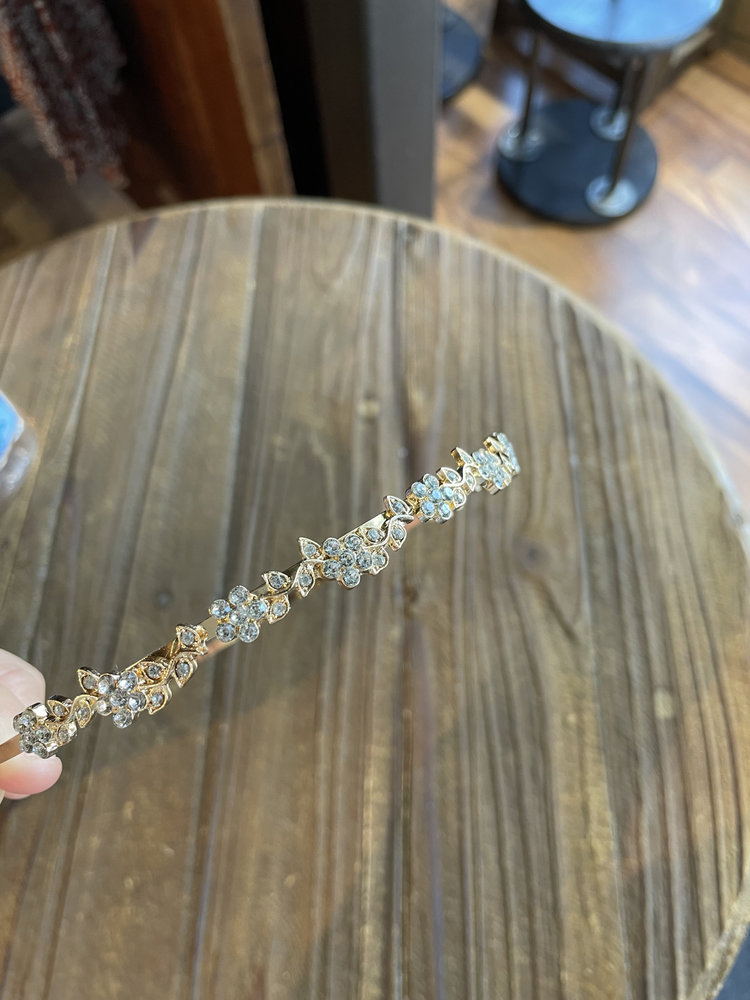 Gold Mini Sparkle Flower Headband