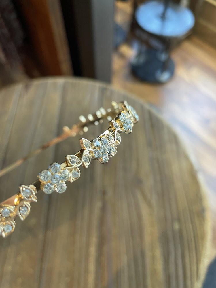 Gold Mini Sparkle Flower Headband