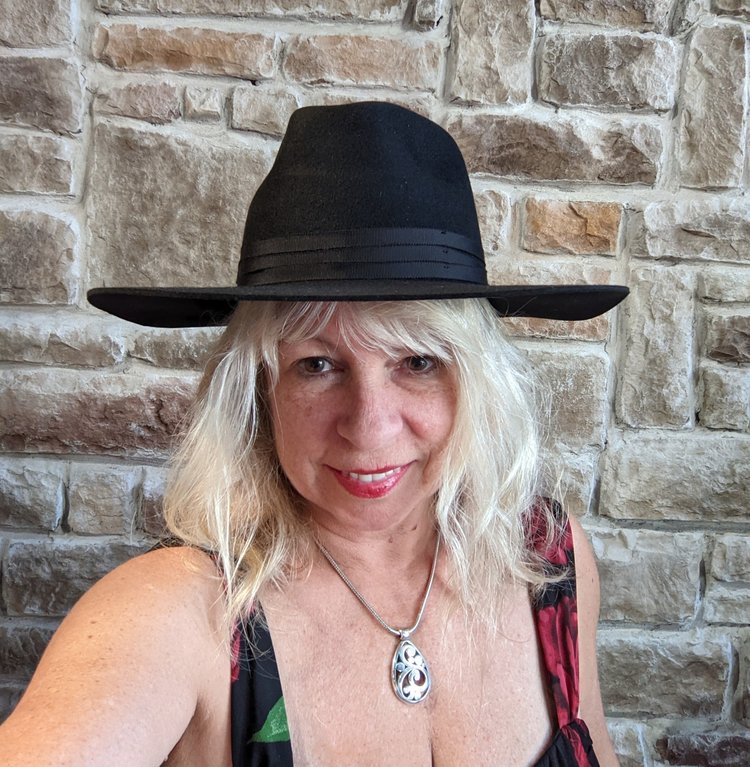 Black Panama Hat w/Grosgrain Band, Adjustable OSFM