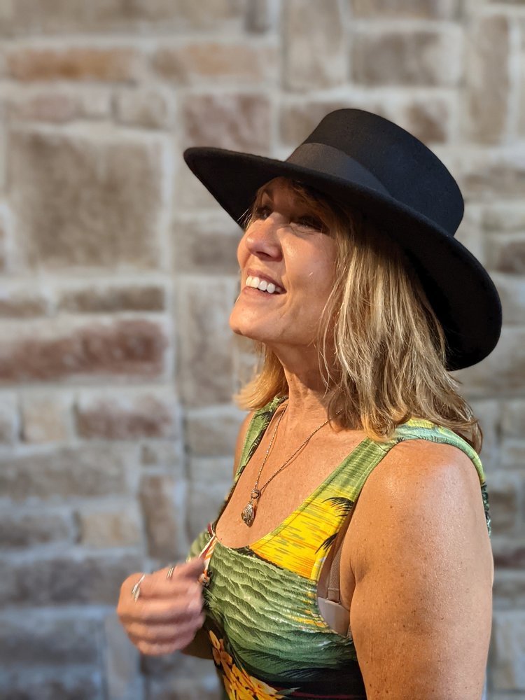 Black Bolero Hat w/Wide Grosgrain Ribbon, Adjustable OSFM