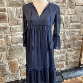 Rachel Zoe Navy Dress with Sparkle Stitching
