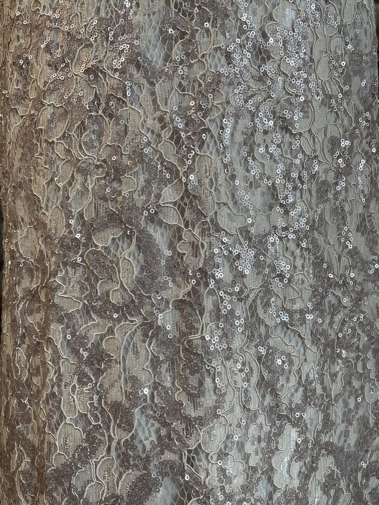 Ralph Lauren Pink Sequin Lace Dress, Size 14