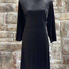 Charter Club Black Velvet Long Sleeve Dress, Size XL