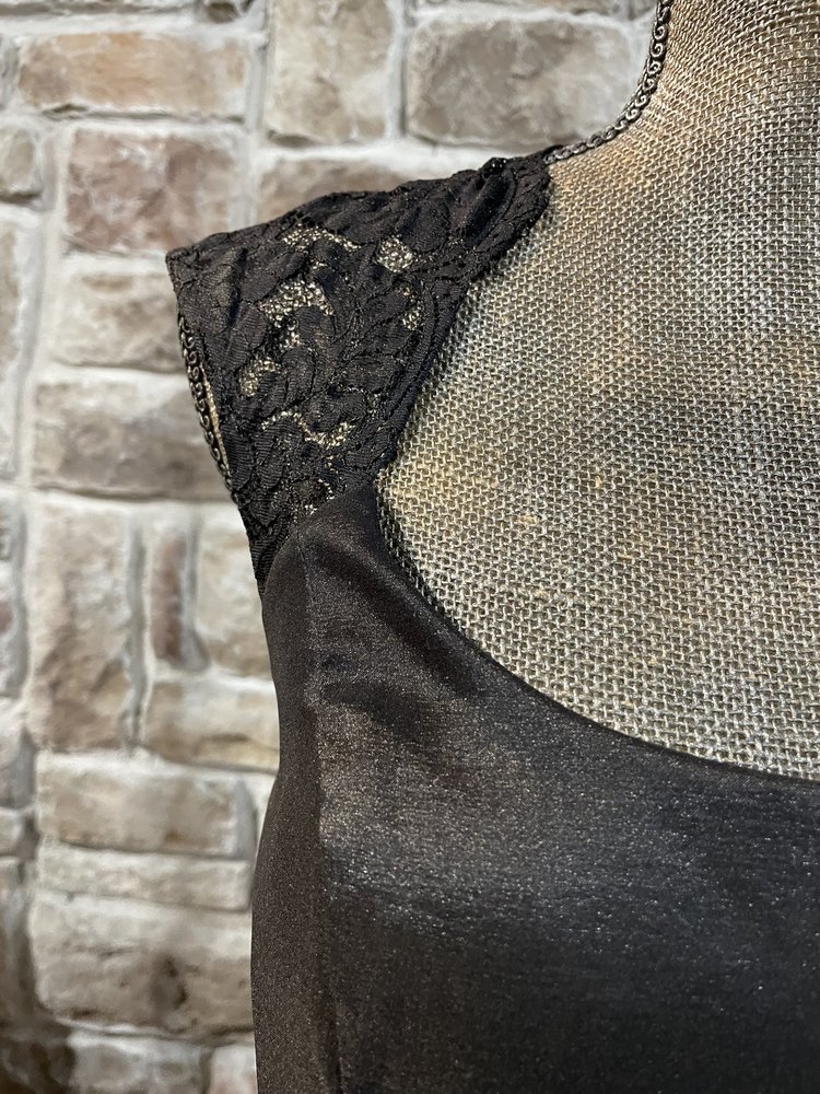 Caché Black Taffeta Peplum Dress, Size 10