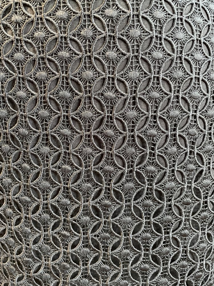 Bardot Black Long Sleeve Crochet Dress, Size 10