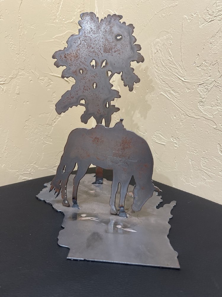Handmade Wisconsin Horse and Tree Art Decor